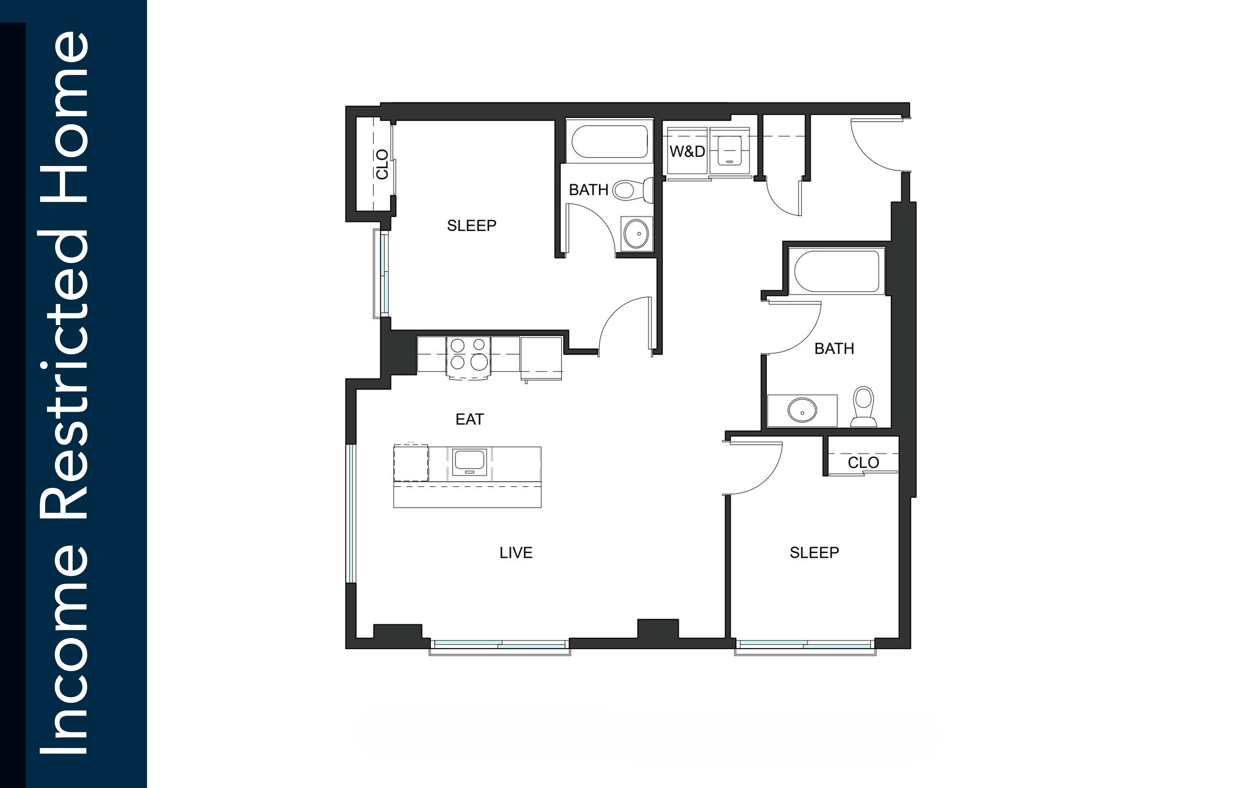 2x2 C1 - 85% MFTE - Iron Flats - Affordable